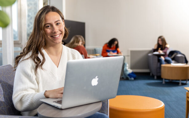 CCC Student in Library