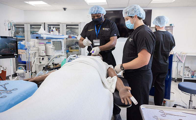 NAP Students in the Surgery Lab