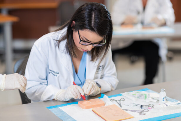 Nursing Student in the Lab