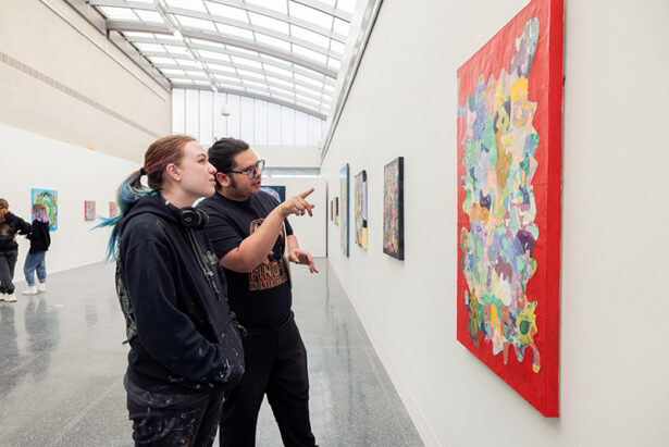 Two Cedar Crest Students in the Center for Visual Research