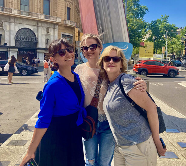 MFA Three students in a group
